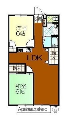 フォブール松縄[2LDK/57.75m2]の間取図