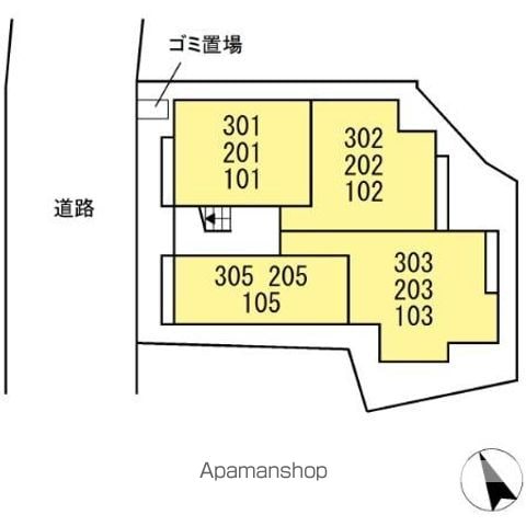 Ｄ　ＰＡＩＮＡ　ＴＳＵＫＡＧＯＳＨＩ 105 ｜ 神奈川県川崎市幸区塚越２丁目152-5の1部（賃貸アパート1LDK・1階・33.67㎡） その4