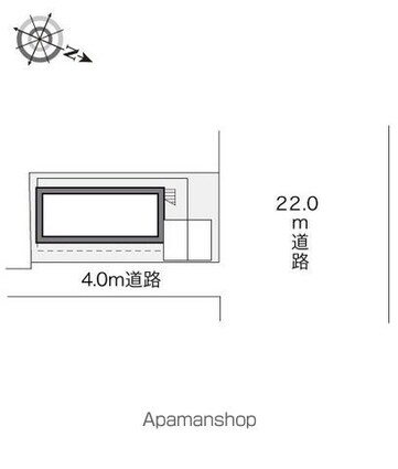 レオパレス楠２[1K/20.28m2]の配置図