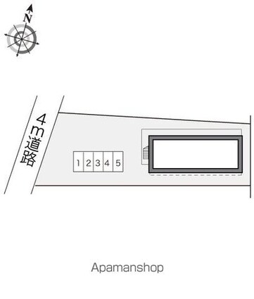 レオパレスパオ[1K/19.87m2]の配置図