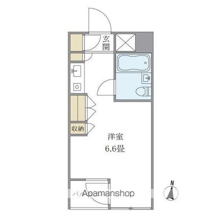 雅叙園碑文谷ドミトリィ[1R/17.55m2]の間取図