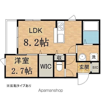 Ｄｒｏｏｍ南大沢[1LDK/30.4m2]の間取図