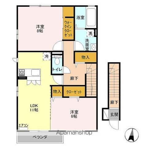 小金井市緑町のアパートの間取り