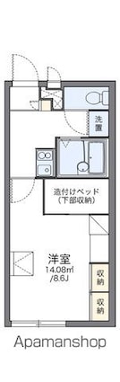 レオパレスウィステリア[1K/23.18m2]の間取図