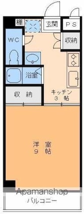 エンブレム山越[1K/26m2]の間取図