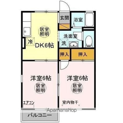 ビレッジ・ＪｕｎＣ　Ｃ[2DK/40.07m2]の間取図