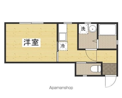 岡山県岡山市北区津島東４丁目[1K/19.8m2]の間取図