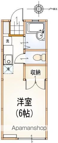 八王子市上柚木のアパートの間取り