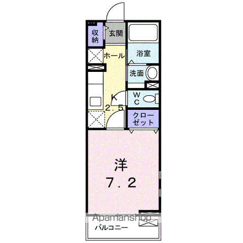 フロレ　セレッソ 201 ｜ 神奈川県大和市上和田1010-2（賃貸アパート1K・2階・27.14㎡） その2