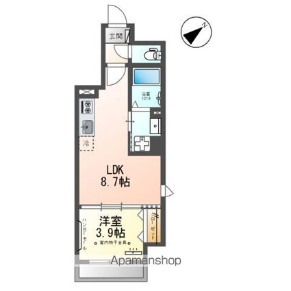 ピーニャ市川[1LDK/33.15m2]の間取図