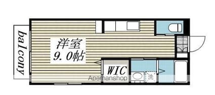 ラ・フォンテ　Ｍｏｃｈａ[1R/33m2]の間取図