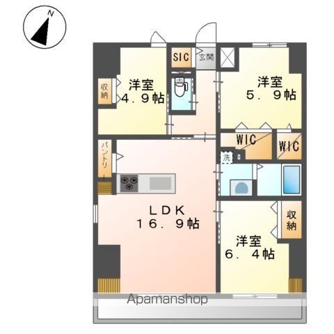 【和歌山市友田町のマンションの間取り】