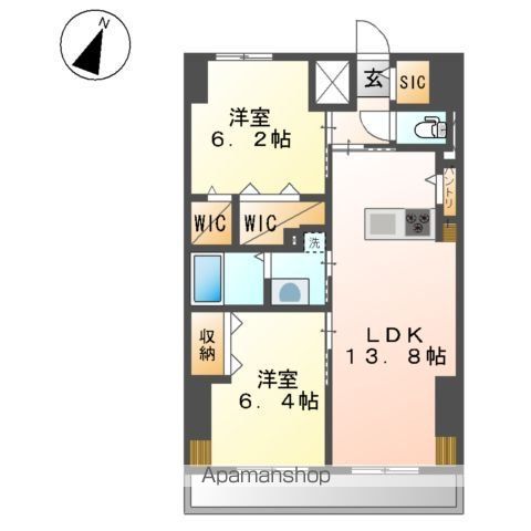 【和歌山市友田町のマンションの間取り】