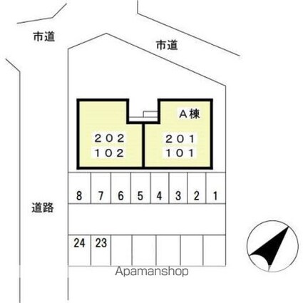 東京都昭島市大神町４丁目[3LDK/62.68m2]の配置図