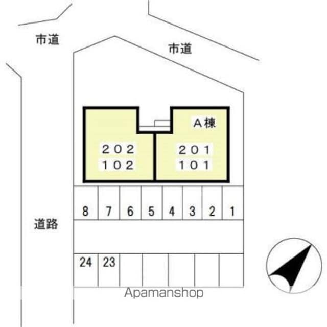 東京都昭島市大神町４丁目[3LDK/62.68m2]の配置図