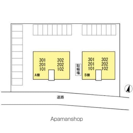 ラグジュアリ松永　Ａ棟[2LDK/84.88m2]の配置図