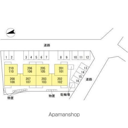 カイン[1LDK/32.61m2]の配置図
