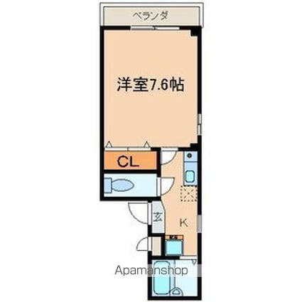 メゾン新江古田[1K/23.48m2]の間取図