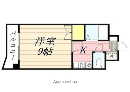 マクシーズ博多[1K/25.08m2]の間取図