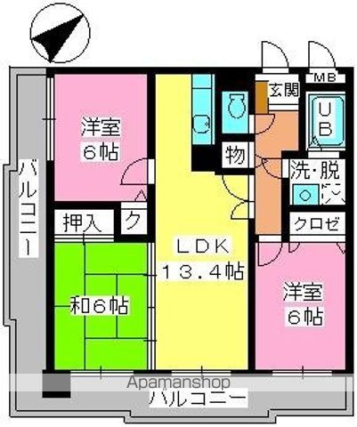 【福岡市南区三宅のマンションの間取り】