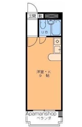サニーハイツ西長戸[1R/21.66m2]の間取図