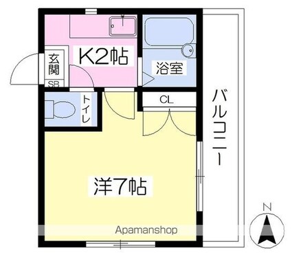 八九十ビル[1K/19.62m2]の間取図