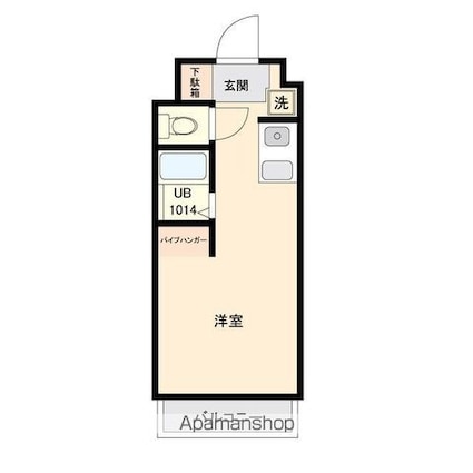アソルティ東二番丁レジデンス[1R/19.26m2]の間取図