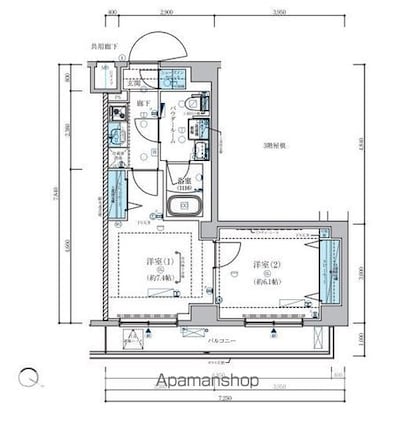 メインステージ板橋志村Ⅲ[2K/37.72m2]の間取図
