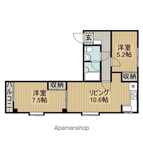 クレストコートの間取り写真