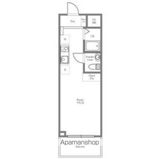 新宿御苑ダイカンプラザ[1R/21.06m2]の間取図