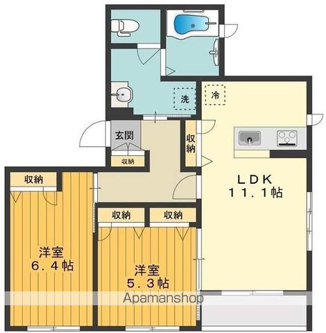 【立川市柏町のアパートの間取り】