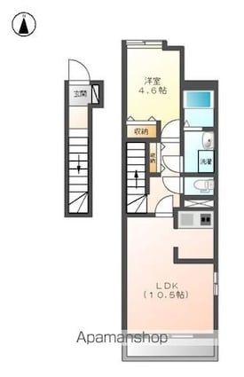 ＰＲＥＳＴＩＧＥ（プレステージ）[1LDK/42.89m2]の間取図