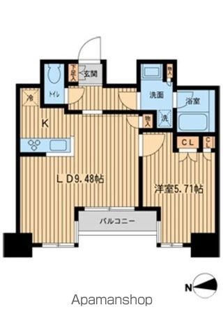 新宿区大久保のマンションの間取り