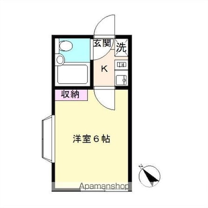 パークサイド[1K/15.03m2]の間取図