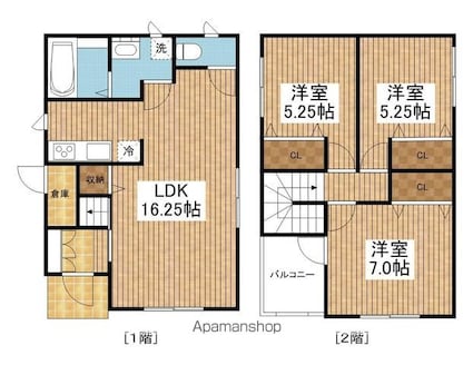 ククーロⅢ[3LDK/81.98m2]の間取図