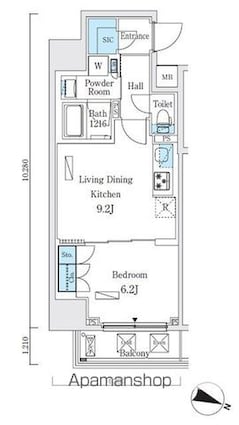 ジオエント本郷三丁目[1LDK/40.05m2]の間取図