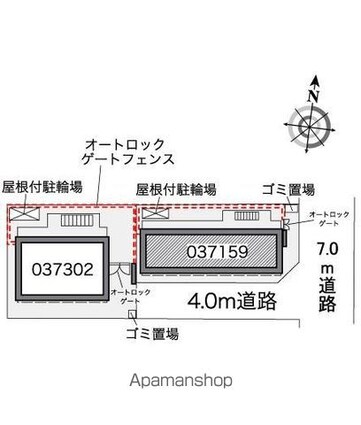 レオパレスデュオ　Ｋ＆Ｉ[1K/19.87m2]の配置図
