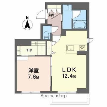 アンビシア赤木[1LDK/50.05m2]の間取図