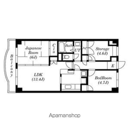ペルシェール西葛西[2SLDK/61.6m2]の間取図