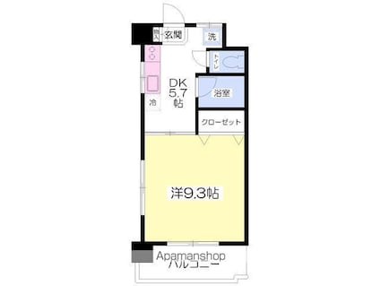 フェニックス松末[1DK/30.4m2]の間取図