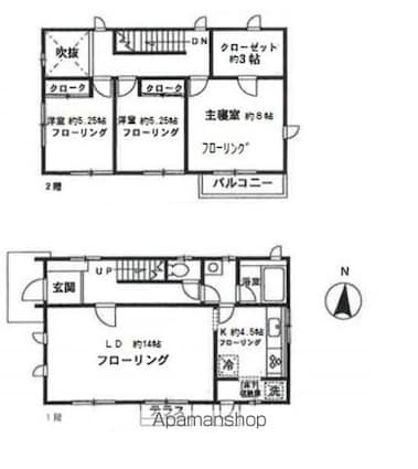 祖師谷６丁目賃貸住宅　Ａ棟[3LDK/98.12m2]の間取図