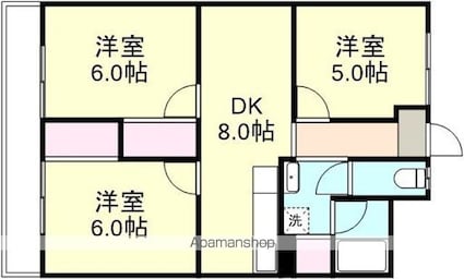 大建アーバンハイツ[3DK/59.5m2]の間取図