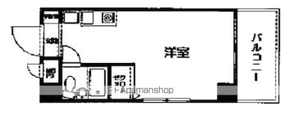 東京都板橋区大和町[1DK/33m2]の間取図