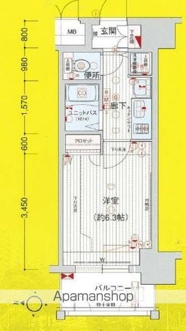 プレサンス泉セントマークの間取り写真