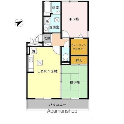 和歌山県和歌山市西浜[2LDK/56.3m2]の間取図