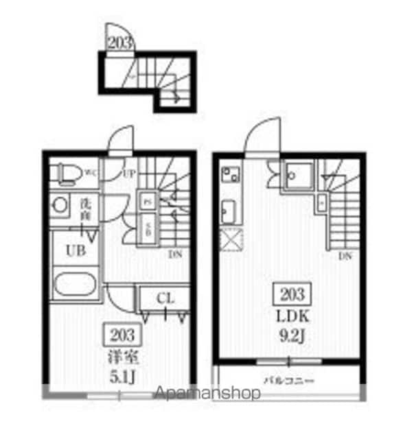 ミハス千川Ⅱ[1LDK/40.73m2]の間取図