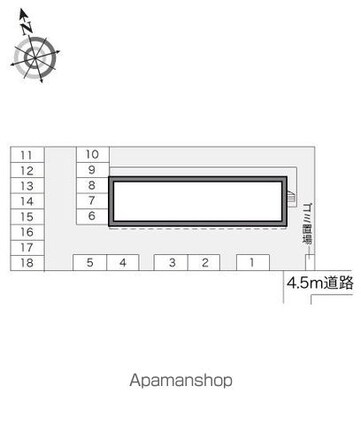 レオパレスＫ[1K/23.18m2]の配置図