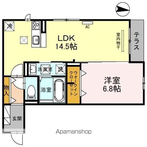 ＤーＲＯＯＭ日前宮前 103 ｜ 和歌山県和歌山市秋月450-3（賃貸アパート1LDK・1階・50.16㎡） その2