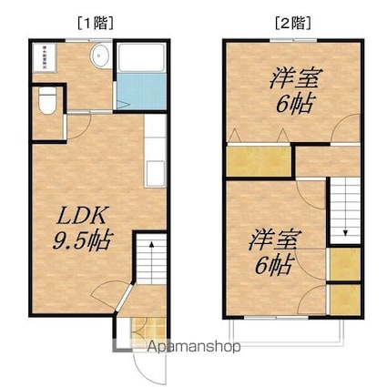 アルコイーリス[2LDK/54.23m2]の間取図