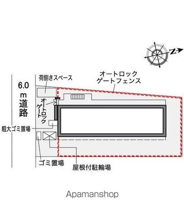 レオパレスウィステリア都立家政[1K/20.81m2]の配置図